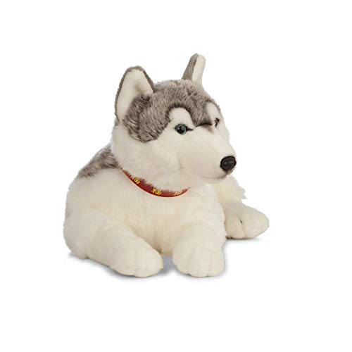 Nature-AN478 Living Nature - Peluche gigante para perro Husky, color gris y blanco (60 cm), grey & white (Keycraft AN478 , color/modelo surtido