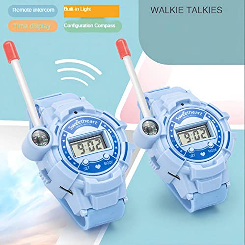 NC Watch Walkie-Talkie 2 Piezas Walkie-Talkie para NiñOs Reloj Inteligente para NiñOs Puede Hablar De Forma Remota con BrúJula Y Linterna Carga USB Adecuada para Exteriores