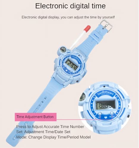 NC Watch Walkie-Talkie 2 Piezas Walkie-Talkie para NiñOs Reloj Inteligente para NiñOs Puede Hablar De Forma Remota con BrúJula Y Linterna Carga USB Adecuada para Exteriores