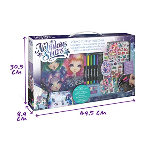 Nebulous Stars NS11204 Deluxe - Juego de pegatinas con álbum de pegatinas, numerosas pegatinas e información sobre los personajes, para niñas a partir de 7 años, como idea de regalo