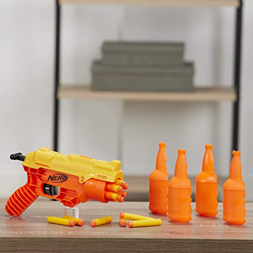 Nerf Alpha Strike Cobra RC-6 Juego 17 Piezas Incluye 1 Lanzador de Juguete, 4 Medios Objetivos y 12 Dardos Oficiales Elite – para niños, Adolescentes, Adultos (Hasbro E7857EU4)