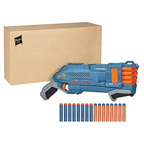 Nerf Elite 2.0 Warden DB-8 Blaster, 16 Dardos Nerf, 2 Dardos al Mismo Tiempo, riel táctico para Ajustar, Disparo rápido