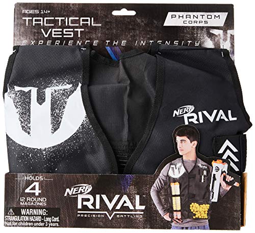 Nerf Rival Official NERF® Tactical Vest Licenced Jacket Medium Large Size - Rival Phantom Corps Tactical Vest for Nerf Guns with Adjustable Straps. Must Have Gear for Kids, Teenagers, Adults