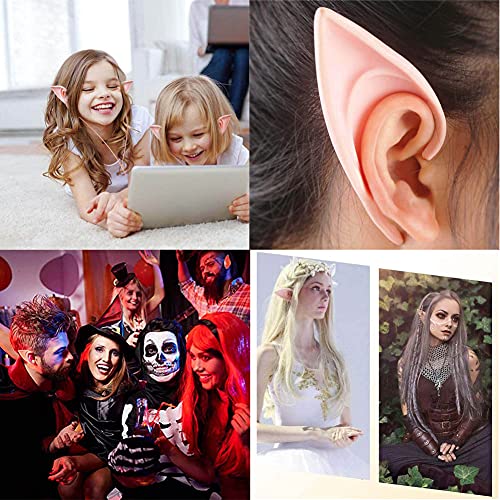 Nesloonp 8 Pares de Orejas de Elfo míticas para Disfraz de fantasía, Orejas de Duende de látex para Disfraz, para Cosplay, Fiestas, Halloween, Accesorios de Anime, Accesorios de Fiesta