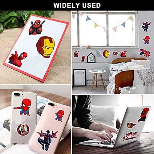 Nesloonp Marvel Pegatinas, Pegatinas de Spiderman Iron Man Deadpool, Pegatinas de Superhéroe Impermeables 105 Hojas/Paquete, Pegatinas de Graffiti para Portátiles, Bicicletas, Patinetas