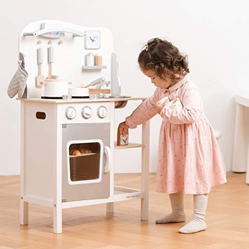 New Classic Toys Toys-11053 Kitchenette-Bon Appetit-White/Silver, Color Blanco (11053)