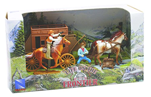 New Ray 38537 – Playset Big Western Town Juego – Stage Coach