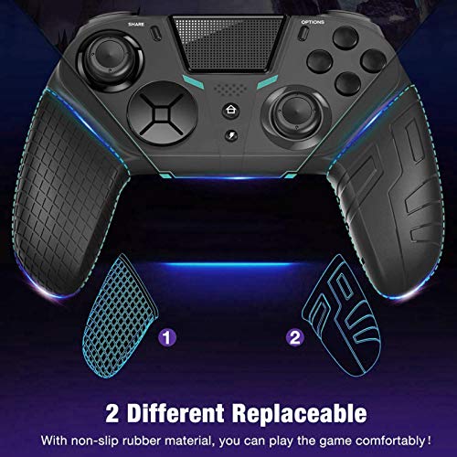 NEWMAN771Her Controlador de Juegos Gamepad inalámbrico, Controlador Compatible para PS4 PC Gamepad Computadora Controlador Bluetooth Dual Shock USB Bluetooth Teléfono móvil Gamepad Joystick