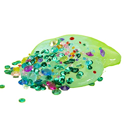 Nice Group - Super Slime Gigante - Juego Creativo para desafíos Entre niños, Kit de 1 kg con Pegamento, aplicador, Lentejuelas, Gemas de Colores - 47018