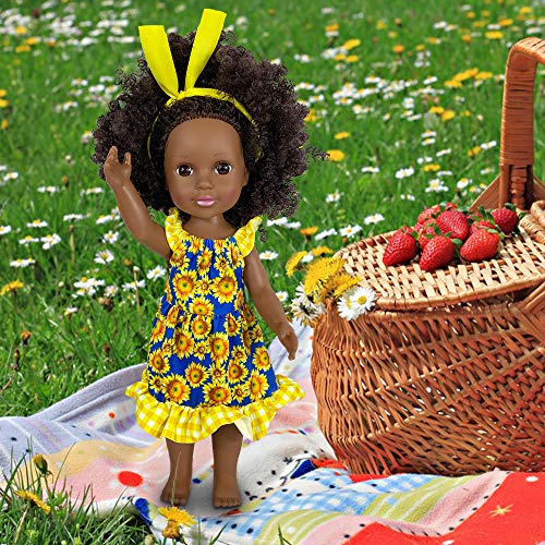 Nice2you Muñeca Afroamericana Muñecas de 14 Pulgadas para niños Juguetes para Niños