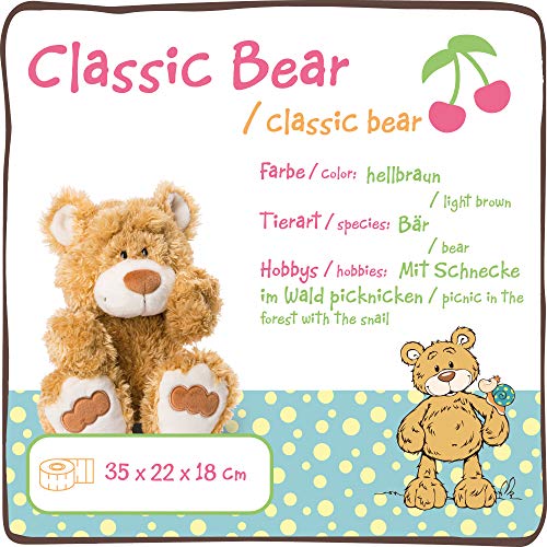 NICI 46508 Peluche de 35 cm I Oso Café Dorado Tradicional I Juguete Suave Esponjoso, niños y bebés I Animal Relleno para Jugar, coleccionar y acurrucarse, Color marrón