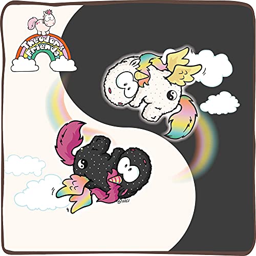 NICI el tierno cojín de Animal de los Unicornios Arcoiris Yin y Yang 43 x 25 cm – acogedora Almohada Theodor & Friends, Cojines rectangulares de Animales Rellenos, Juguetes Criaturas místicas, 47385