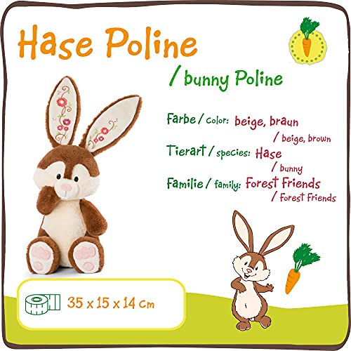 NICI Poline el tierno Conejito de Juguete 35cm – Conejo de Peluche para niñas, niños y bebés – Juguetes esponjosos para abrazar y Jugar – Suave muñeco para Mascotas – Colección Forest Friends