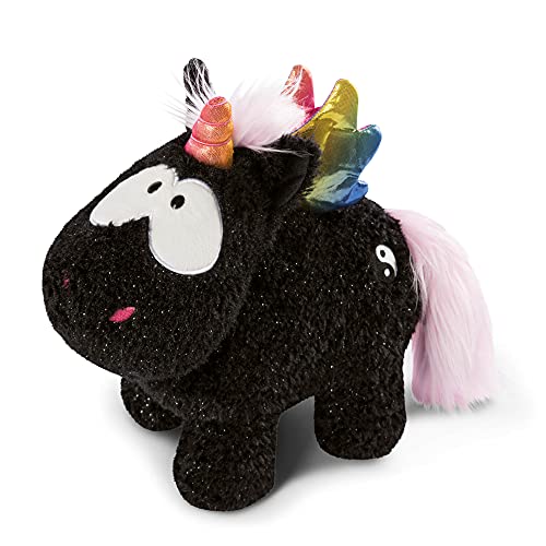 NICI tierno Yin 32 cm – Juguetes de Criaturas místicas, niños, bebés y Amantes de los Animales de Peluche, Unicornios esponjosos para abrazar y Jugar, Color Negro y Multicolor (47378)