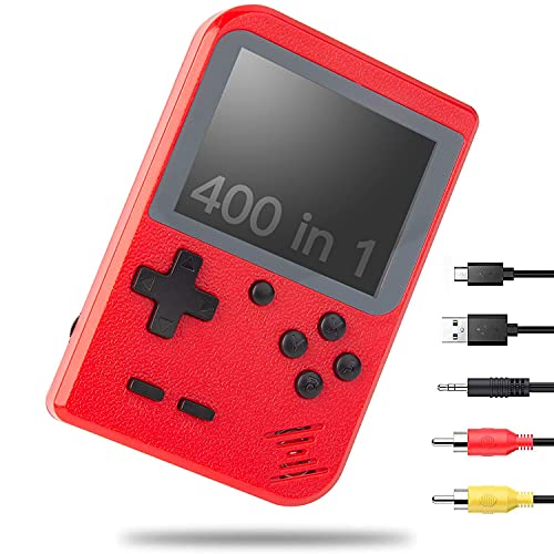 NIERBO Mini Consola de Juegos Retro Portátil, 400 NES FC Juegos Retro Pantalla LCD de 3 Pulgadas 800mAh Batería Recargable Admite Conexión de TV