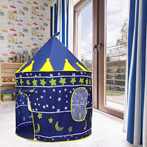 Nifogo Tienda para Niños Carpa Infantil Pop Up de Casa Plegable, Carpa para Juegos de Interiores y Exteriores (Azul)