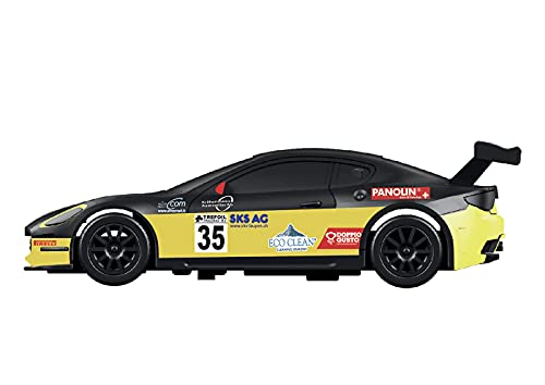 Ninco - Maserati GT4 Yellow. Coche de Slot Escala 1:43. con Luces. 91207