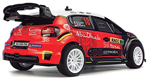 Ninco-NH93150 NincoRacers Citroën C3 WRC Oficial del Campeonato Mundial de Rallyes. Escala 1/10. Coche teledirigido. 2.4GHz Color: Rojo y Negro. Medidas: 42 cm x 13,5 cm x 20 cm, (NH93150)