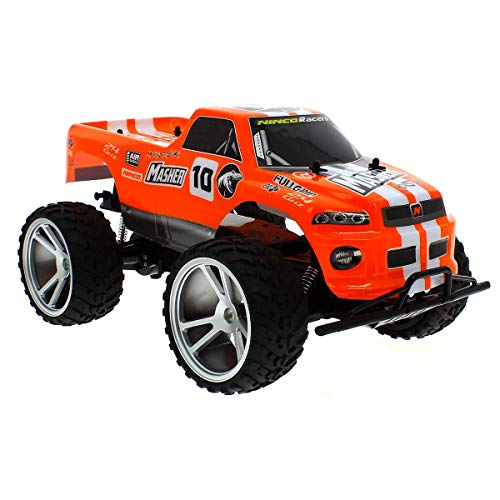 Ninco NincoRacers Masher +. Monster Truck teledirigido 2.4GHz. Color: rojo. Medidas: 47 cm x 29 cm x 22,5 cm NH93127