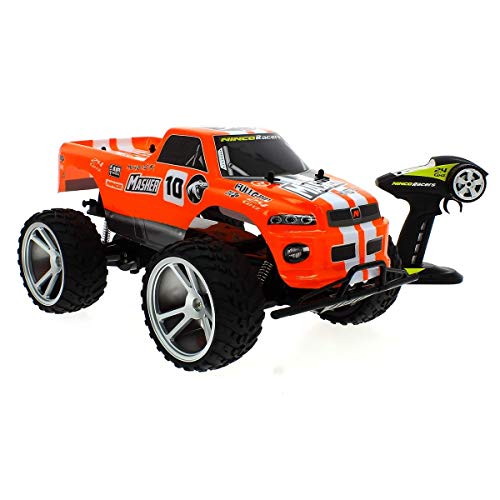 Ninco NincoRacers Masher +. Monster Truck teledirigido 2.4GHz. Color: rojo. Medidas: 47 cm x 29 cm x 22,5 cm NH93127