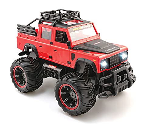 Ninco Overlander. Funciona con Pilas. Coche Monster Truck Teledirigido. Escala 1/14. con Luces. Emisora 2,4 GHz. Color Rojo. +6 años. NH93173