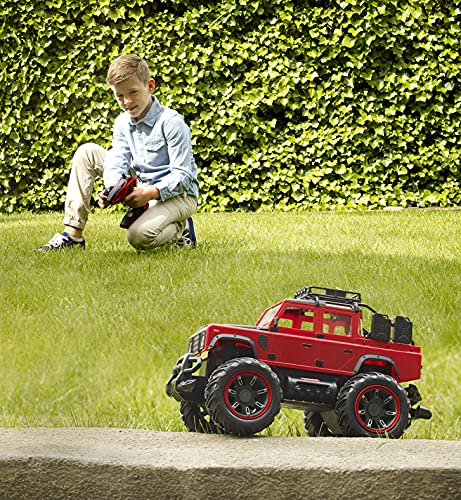 Ninco Overlander. Funciona con Pilas. Coche Monster Truck Teledirigido. Escala 1/14. con Luces. Emisora 2,4 GHz. Color Rojo. +6 años. NH93173