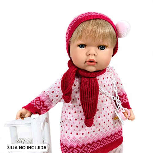 Nines Artesanals d'Onil- Muñeca TITA con Vestido Tricot, Color surtido (1010)