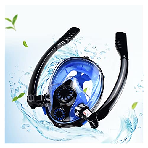 NINGXUE-MAOY Máscara de Buceo Cara Completa Anti Niebla Gafas de Ancho bajo el Agua Vista Amplia Máscara de natación de Snorkel for jóvenes Adultos (Color : White)