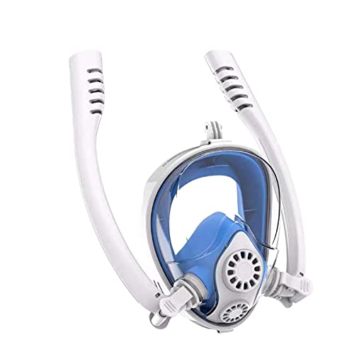 NINGXUE-MAOY Máscara de Buceo Cara Completa Anti Niebla Gafas de Ancho bajo el Agua Vista Amplia Máscara de natación de Snorkel for jóvenes Adultos (Color : White)