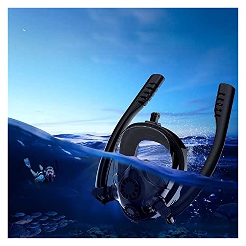 NINGXUE-MAOY Máscara de Buceo Cara Completa Anti Niebla Gafas de Ancho bajo el Agua Vista Amplia Máscara de natación de Snorkel for jóvenes Adultos (Color : White)