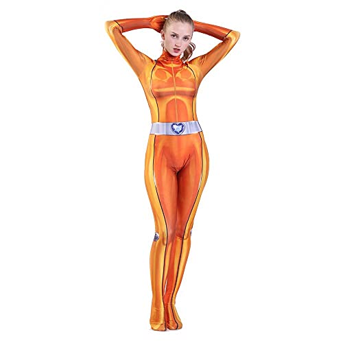 Niños niñas Totally Spies disfraz de Cosplay Zentai Clover Ewing Samantha Alexandra mono mono monos