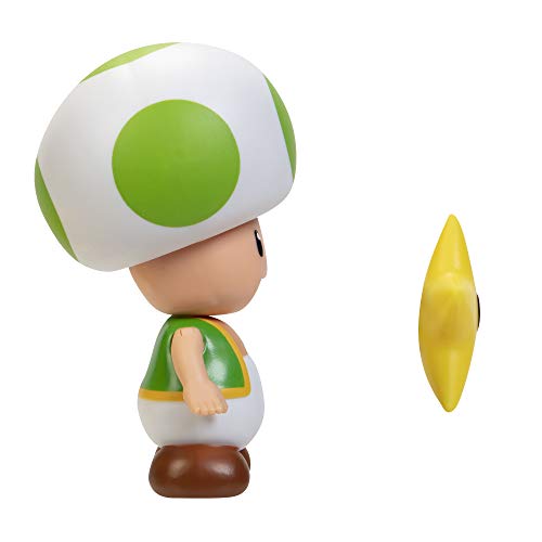 Nintendo - Jakks Super Mario 406794 Wave 23 - Figura de Toad Verde con Estrella (10 cm)