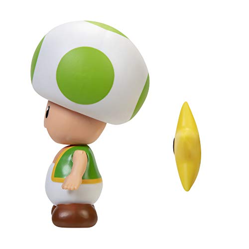 Nintendo - Jakks Super Mario 406794 Wave 23 - Figura de Toad Verde con Estrella (10 cm)