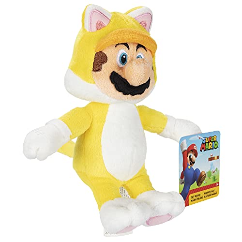 Nintendo Super Mario - Peluche de Mario (18 cm), Color Amarillo