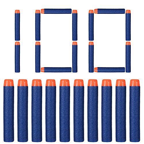 NIWWIN 100 Unids 7.2cm Relleno Foam Darts Bullet para Nerf N-strike Elite Series Blasters Kid Nerf Toy Gun Paquete de recarga Azul