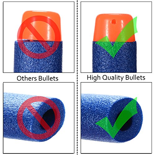 NIWWIN 100 Unids 7.2cm Relleno Foam Darts Bullet para Nerf N-strike Elite Series Blasters Kid Nerf Toy Gun Paquete de recarga Azul