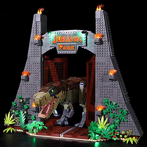 Nlne Conjunto De Luces para (Jurassic World Parque Jurásico: Caos del T. Rex) Modelo De Construcción De Bloques - Kit De Luz LED Compatible con Lego 75936 (NO Incluido En El Modelo),Classic Style