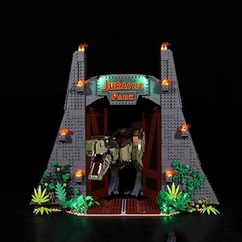 Nlne Conjunto De Luces para (Jurassic World Parque Jurásico: Caos del T. Rex) Modelo De Construcción De Bloques - Kit De Luz LED Compatible con Lego 75936 (NO Incluido En El Modelo),Classic Style