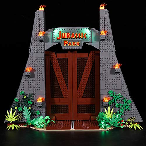 Nlne Conjunto De Luces para (Jurassic World Parque Jurásico: Caos del T. Rex) Modelo De Construcción De Bloques - Kit De Luz LED Compatible con Lego 75936 (NO Incluido En El Modelo),Classic Style