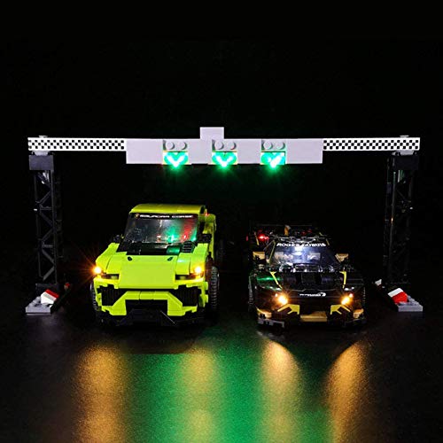 Nlne Conjunto De Luces para (Speed Champions Lamborghini Urus Y Huracan) Modelo De Construcción De Bloques - Kit De Luz LED Compatible con Lego 76899 (NO Incluido En El Modelo)