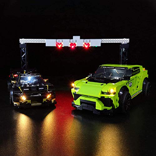 Nlne Conjunto De Luces para (Speed Champions Lamborghini Urus Y Huracan) Modelo De Construcción De Bloques - Kit De Luz LED Compatible con Lego 76899 (NO Incluido En El Modelo)