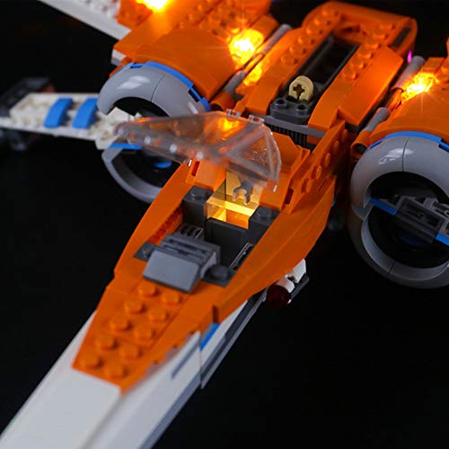 Nlne Kit De Iluminación Led para Caza ala-X De PoE Dameron,Compatible con Ladrillos De Construcción Lego Modelo 75273 (NO Incluido En El Modelo)