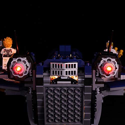 Nlne Kit De Iluminación Led para Lego Super Heroes Quinjet Definitivo De Los Vengadores, Compatible con Ladrillos De Construcción Lego Modelo 76126 (NO Incluido En El Modelo)