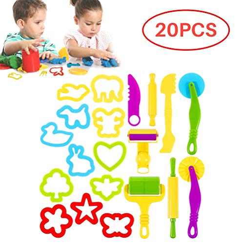 NNGT Play doh Sets para niños, plastilina, 20 Piezas de plastilina, Juego de moldes de Juego, Juego de moldes de plastilina con Forma de Animal para niños