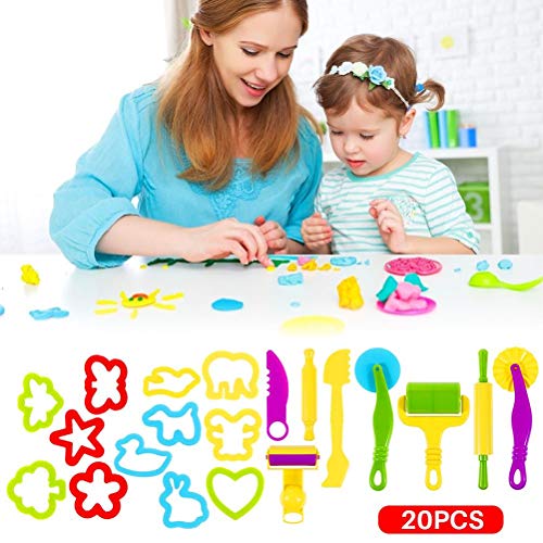 NNGT Play doh Sets para niños, plastilina, 20 Piezas de plastilina, Juego de moldes de Juego, Juego de moldes de plastilina con Forma de Animal para niños