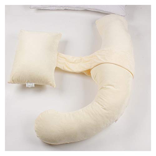 NNIU Transpirable Maternidad de enfermería de Almohadas for Dormir for el Lado del Durmiente 3 Colores Embarazo Almohada Cintura Soporte Lumbar Cojín Embarazada (Color : Beige)