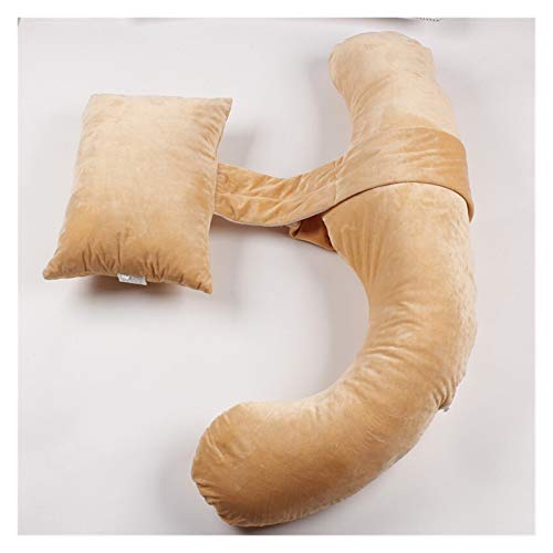 NNIU Transpirable Maternidad de enfermería de Almohadas for Dormir for el Lado del Durmiente 3 Colores Embarazo Almohada Cintura Soporte Lumbar Cojín Embarazada (Color : Beige)