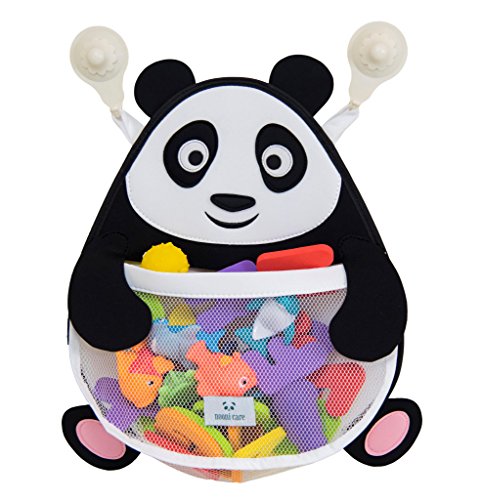 Nooni Care Organizador para Guardar Juguetes de Baño, Cesta de Malla Juguetes de Baño de Niños de Panda Grande, con Dos Ventosas de Gran Resistencia.