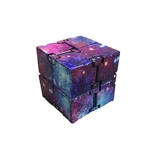 NSSTAR Infinity Cube Galaxy, mini cubo infinito ABS para aliviar el estrés, antiansiedad, estrés para niños adultos EDC juguete (Galaxy)