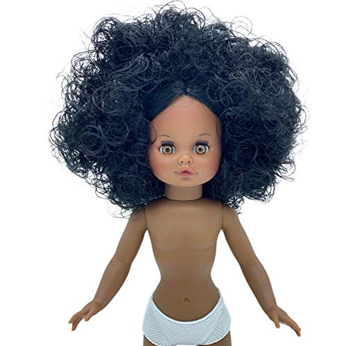 Nueva muñeca Sintra 2021 Desnuda Negra mulata de 40 cm edición Limitada 100% Vinilo. Fabricada en España por Folk Artesanía. Similar Nancy Famosa. (Pelo Afro)